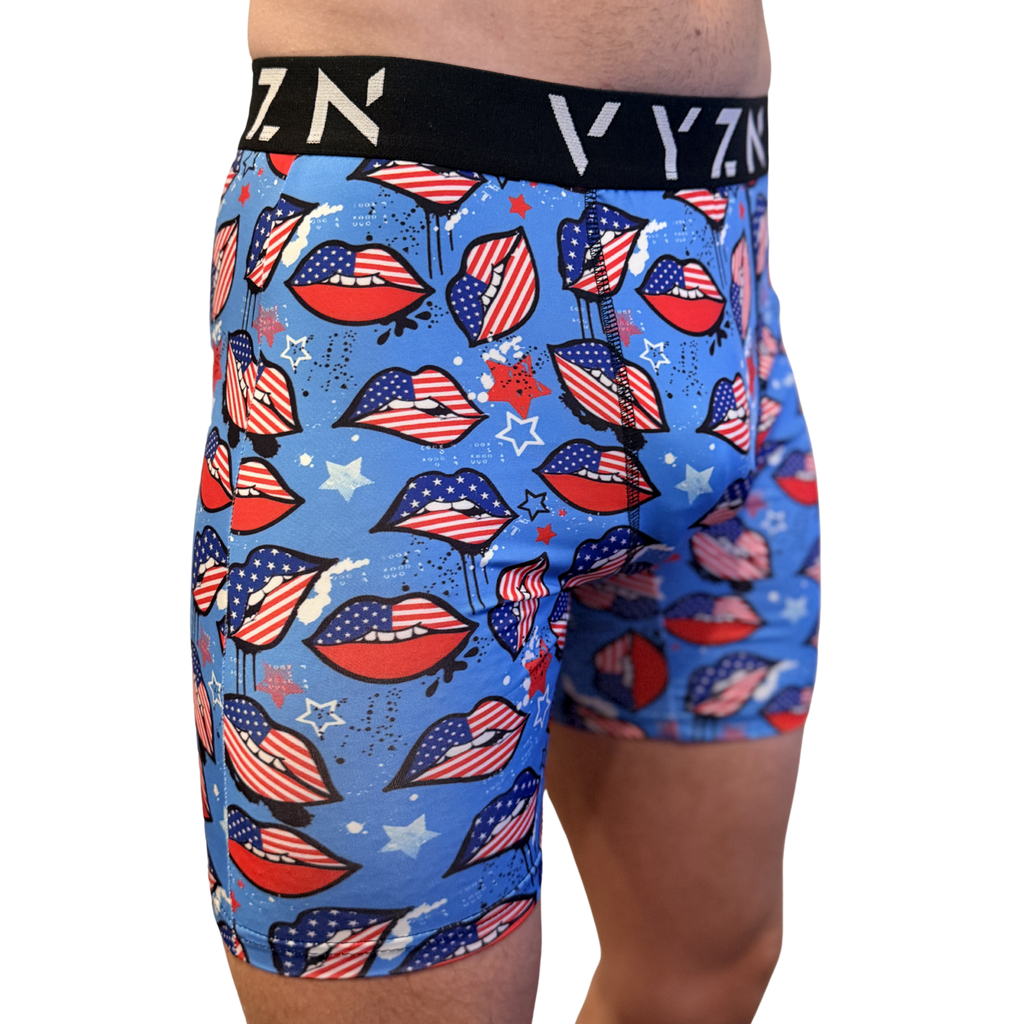 Men’s Performance Boxer Briefs – Stars & Lips
