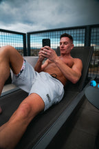 VYZN Hybrid Active Shorts | Stone Gray