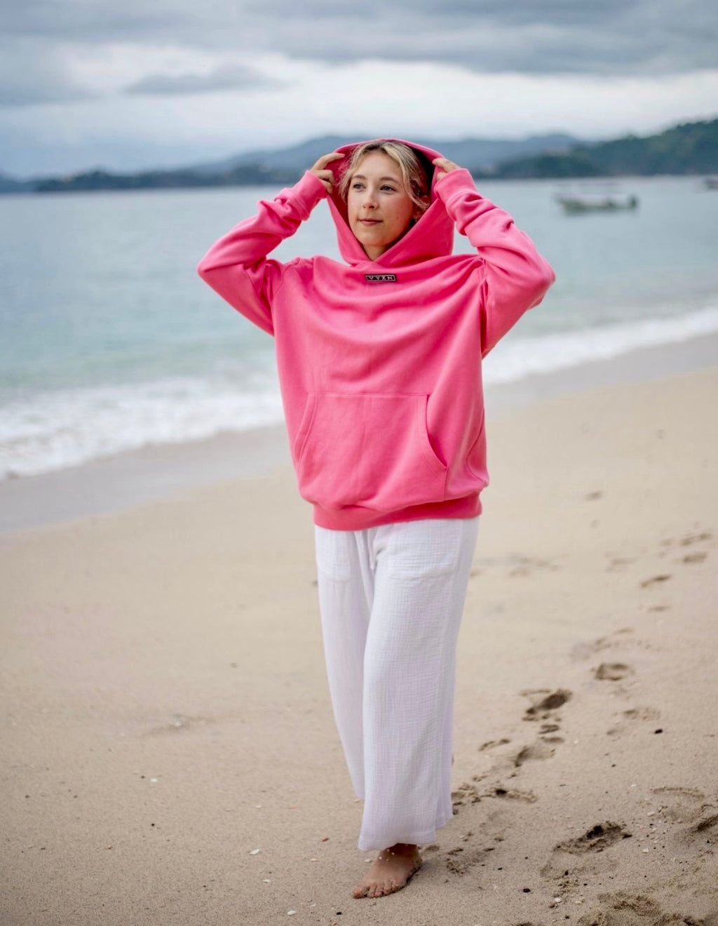VYZN Hidden Pocket Sweatshirt | Pink
