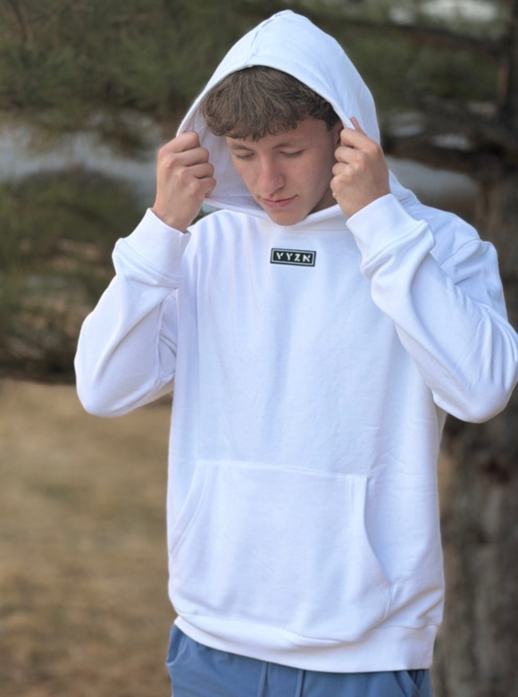 Hidden Pocket Hoodie - White