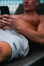 VYZN Hybrid Active Shorts | Stone Gray