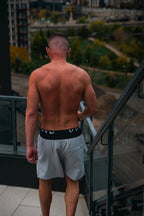 VYZN Hybrid Active Shorts | Stone Gray