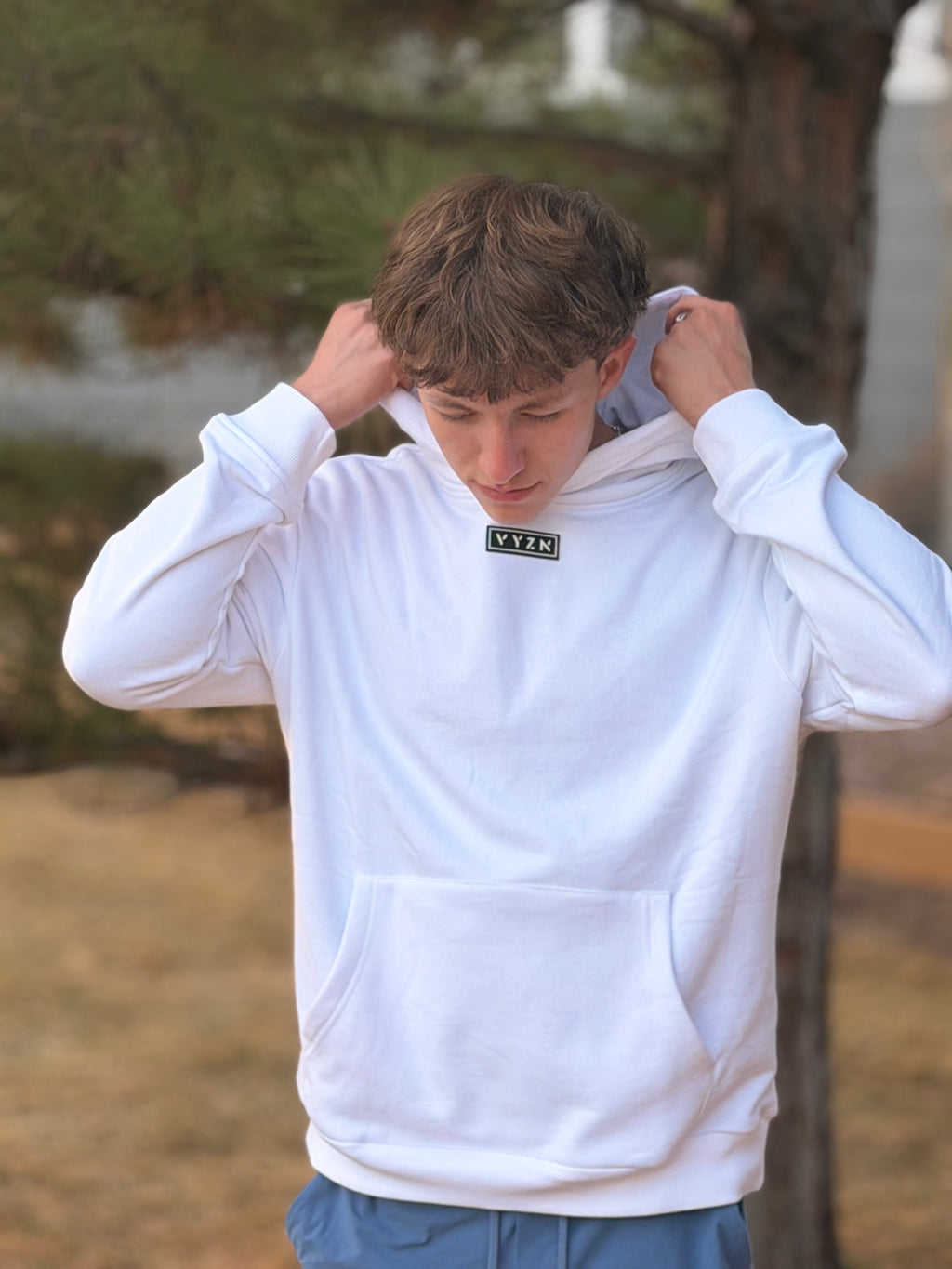 Hidden Pocket Hoodie - White