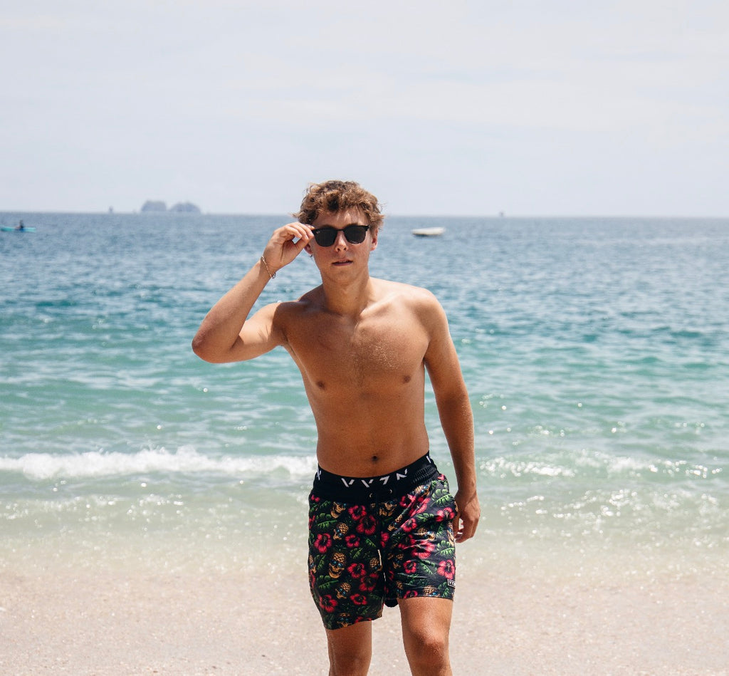 Men’s Swim Trunks – Skull Tropics