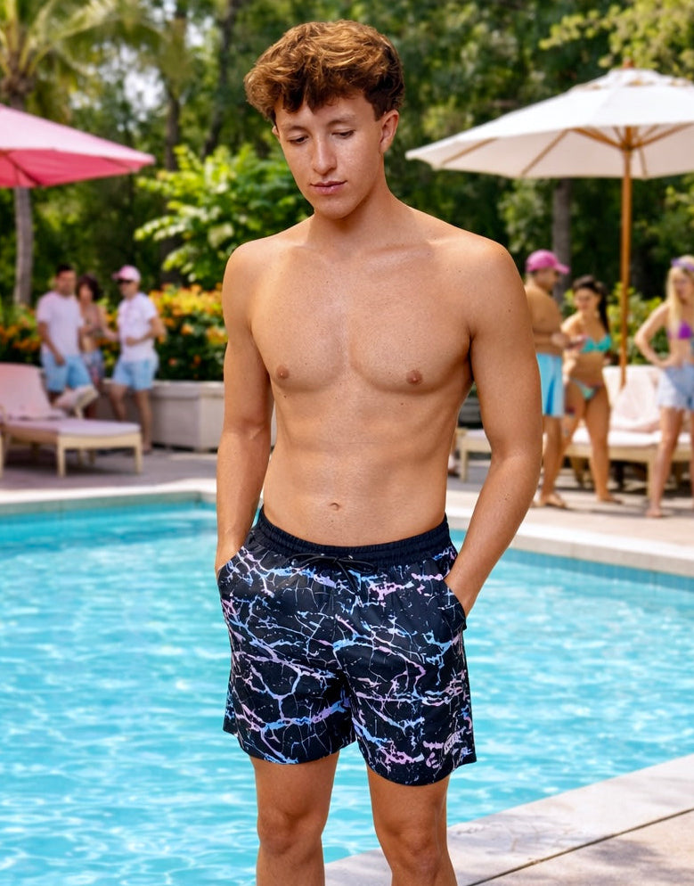 Men’s Swim Trunks – Neon Night