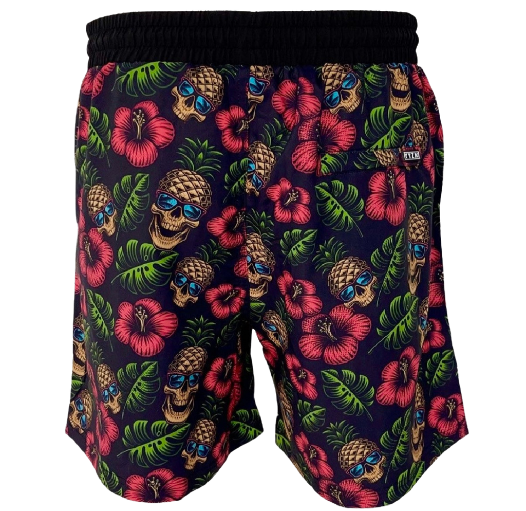 Men’s Swim Trunks – Skull Tropics