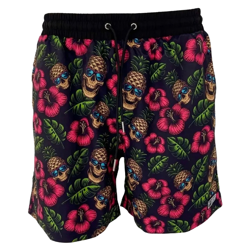 Men’s Swim Trunks – Skull Tropics