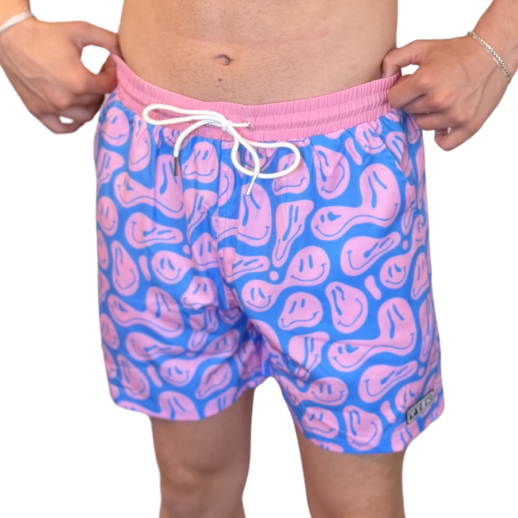 Men’s Swim Trunks – Neon Smile