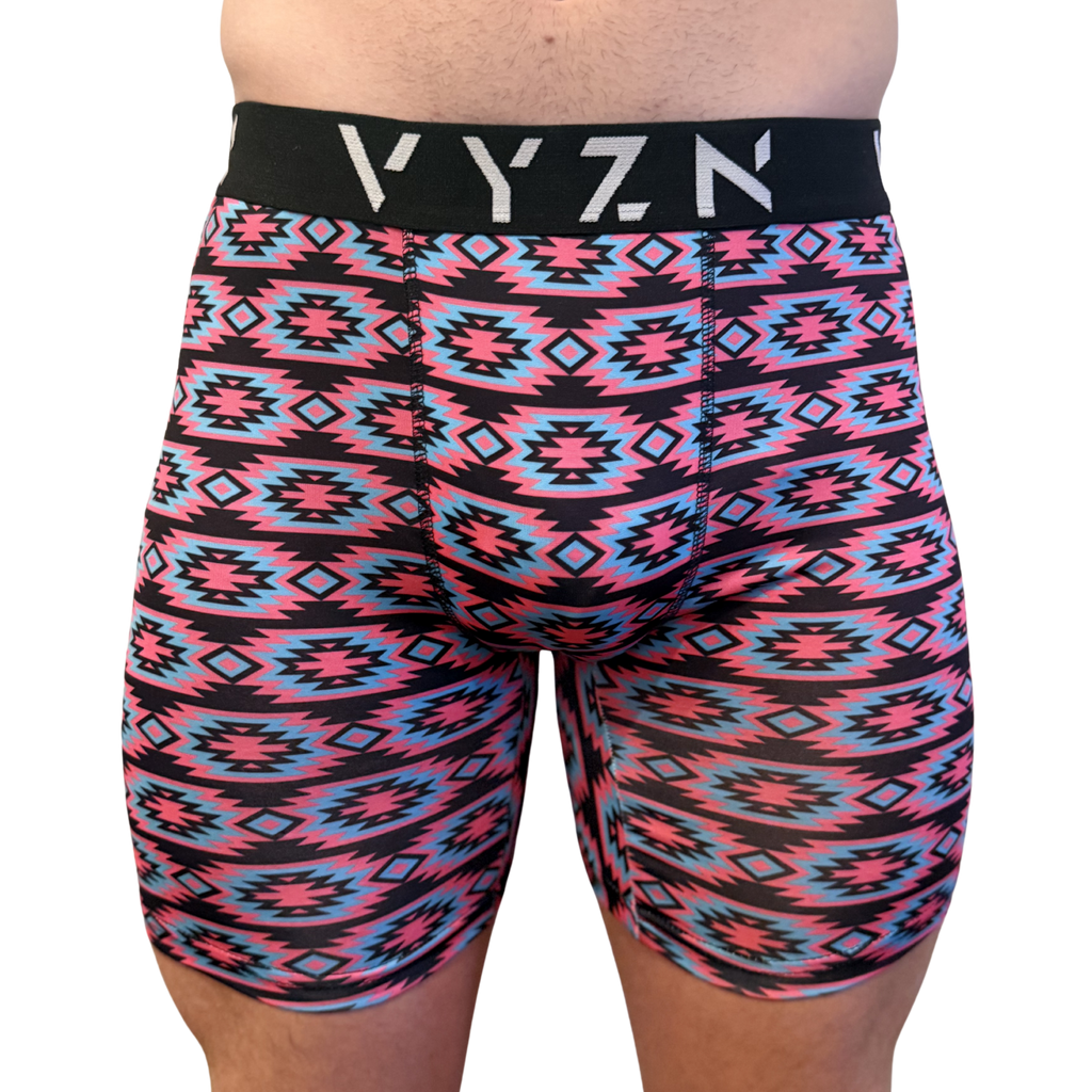 Men’s Performance Boxer Briefs – Neon Tribal
