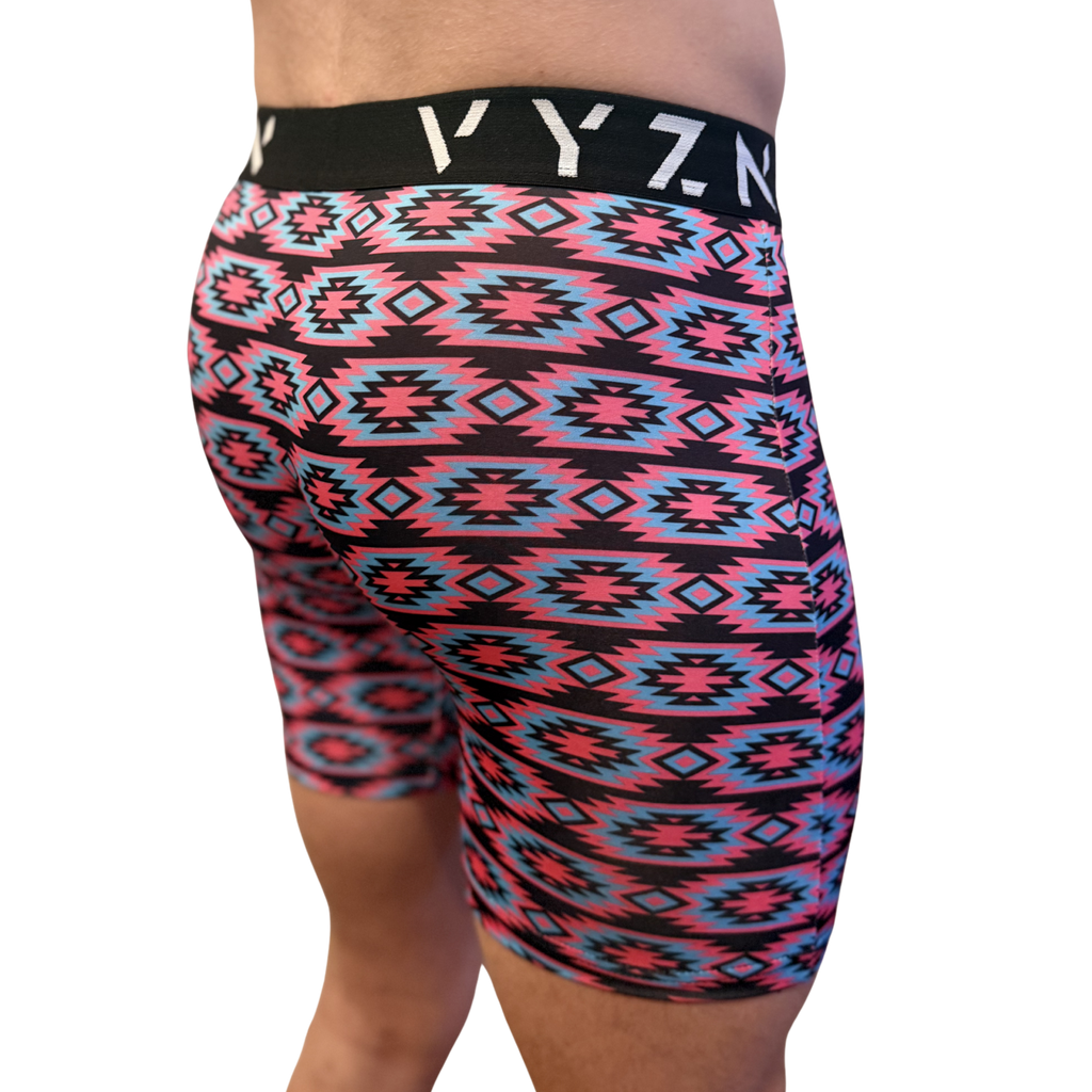 Men’s Performance Boxer Briefs – Neon Tribal