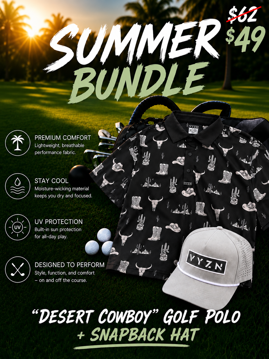 VYZN Golf Bundle – Desert Cowboy