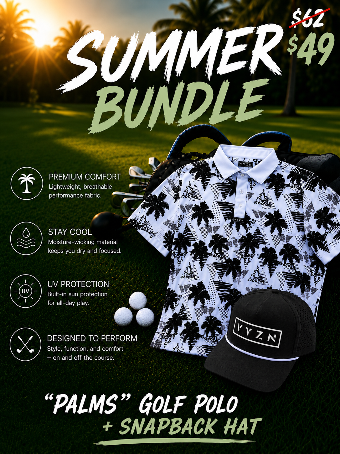 VYZN Golf Bundle – Palms
