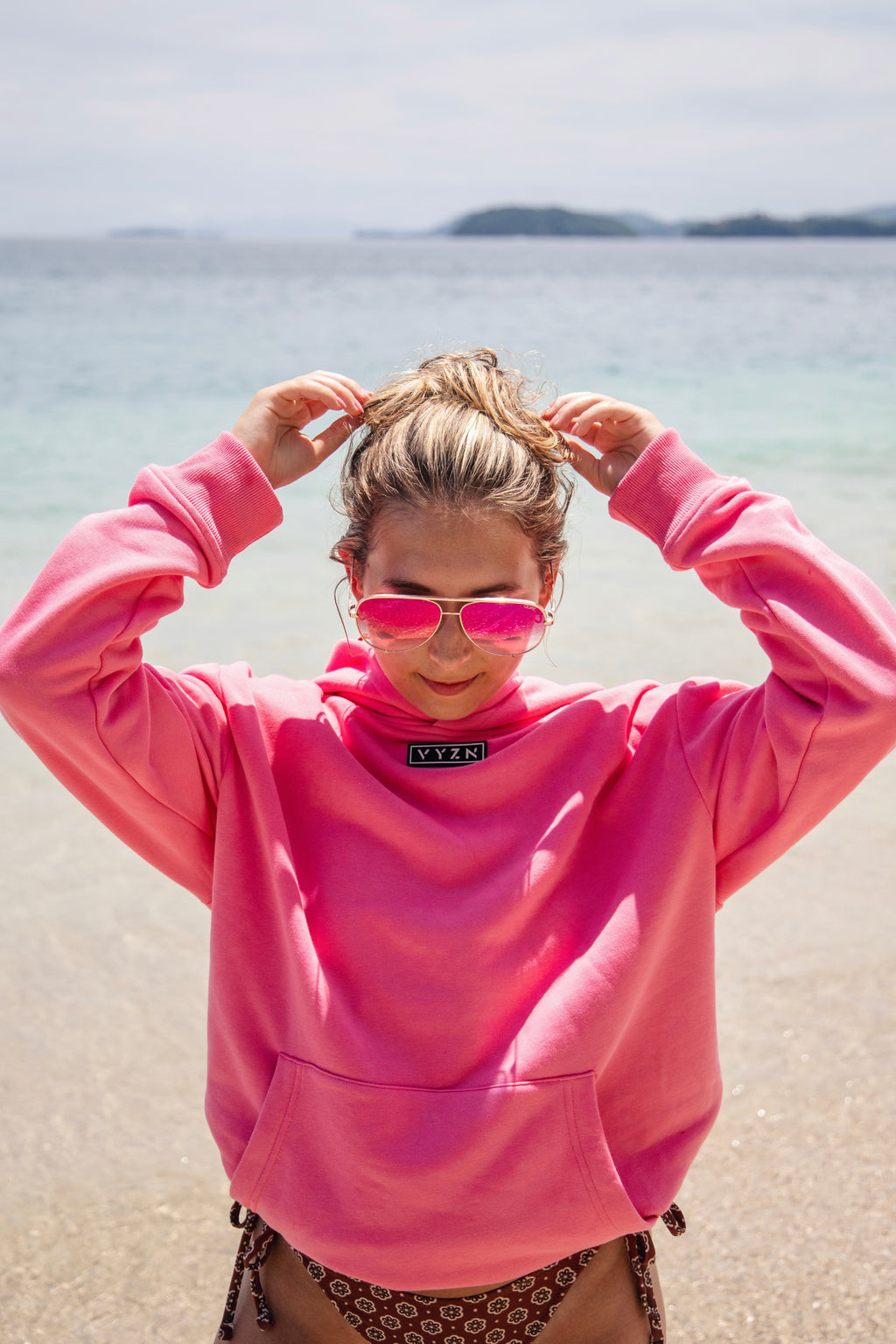 VYZN Hidden Pocket Sweatshirt | Pink